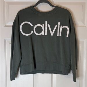 Calvin Klein Olive Green Logo Sweatshirt szS